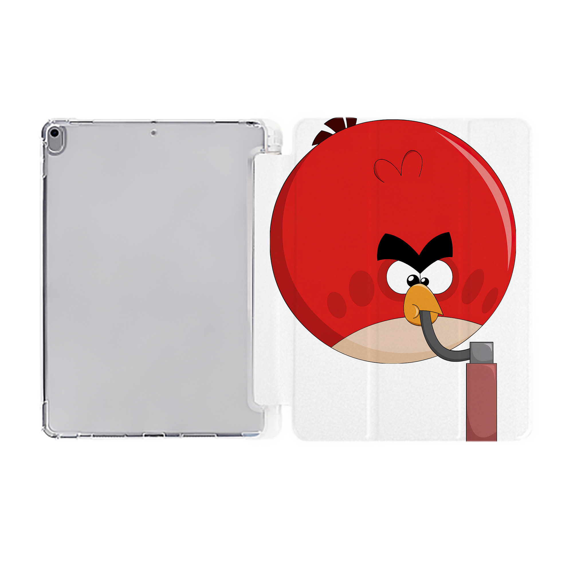 （画像用） Angry Birds アングリーバード IPad ケース ペン収納付き 三つ折りスタンド PUレザー×シリコン 対応機種9.5/10.5/10.9インチ